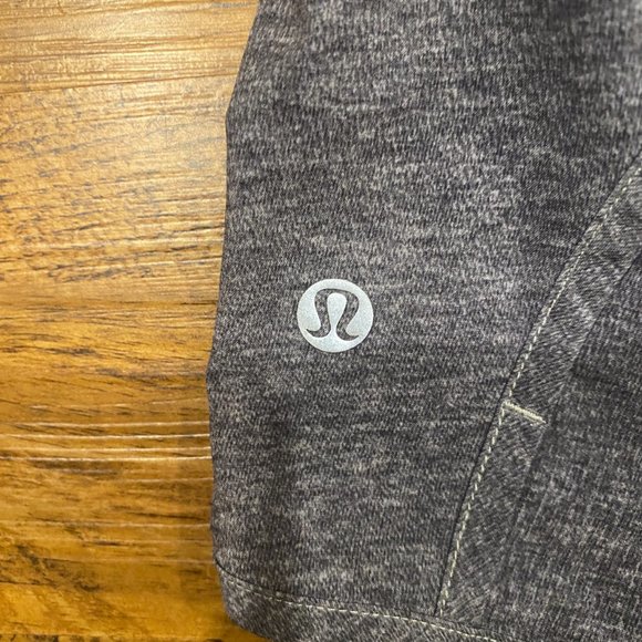 Lululemon Heather Gray Lined Workout Running Jogging Gym Active Shorts Women's 4 - Picture 6 of 8